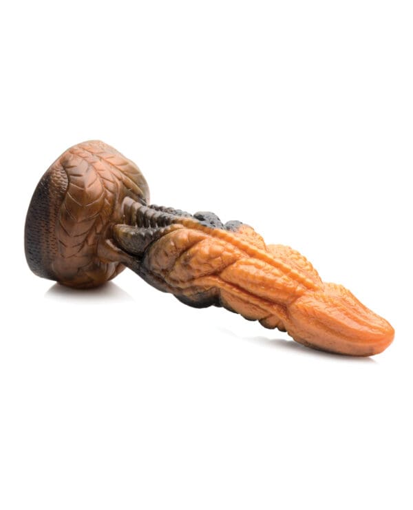 Creature Cocks Ravager Rippled Tentacle Silicone Dildo  - Orange/Black - Image 4