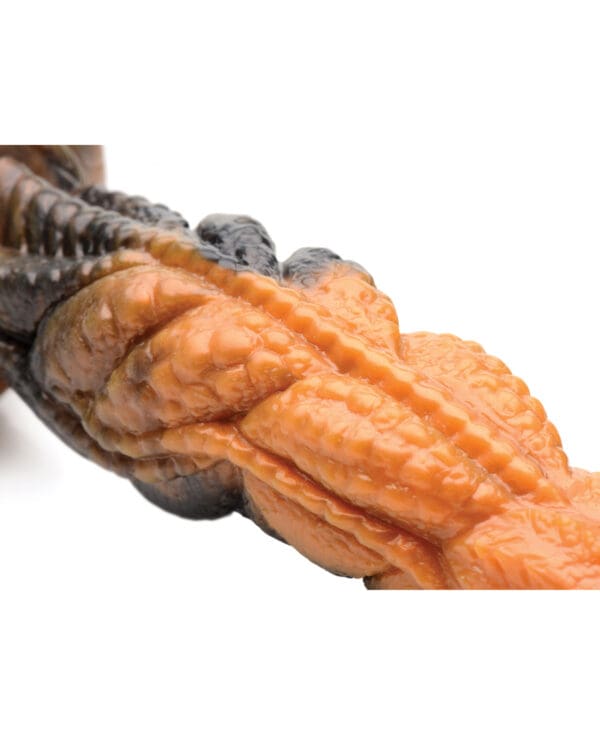 Creature Cocks Ravager Rippled Tentacle Silicone Dildo  - Orange/Black - Image 5