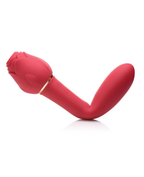 Inmi Bloomgasm Sweet Heart Rose 5X Suction & 10X Vibrator - Red - Image 3