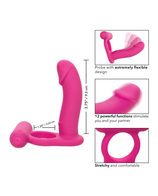 Silicone Rechargeable Double Diver - Pink - Image 5