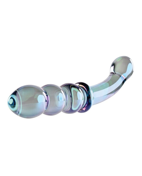 Gender X Lustrous Galaxy Wand Dual Ended Glass Massager - Green - Image 5