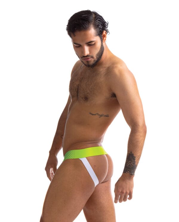 Sport Fucker Jersey Jock - XL Green/White - Image 3