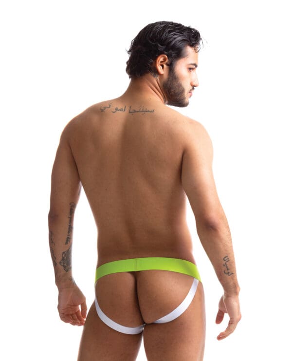Sport Fucker Jersey Jock - XL Green/White - Image 4