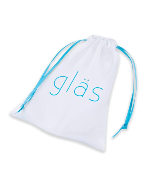 Glas 4" Beaded Glass Butt Plug w/Tapered Base - Clear - Image 5