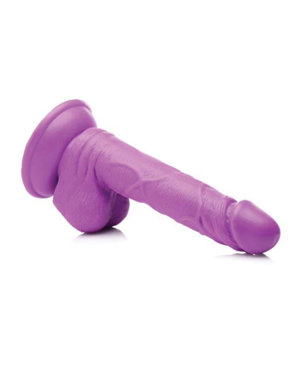 Pop Peckers 6.5" Dildo w/Balls - Purple - Image 3
