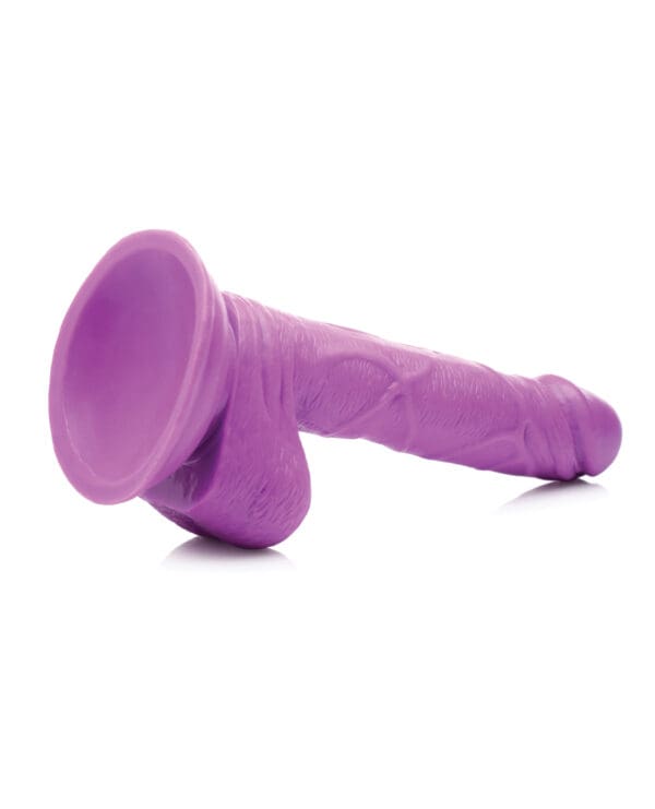 Pop Peckers 6.5" Dildo w/Balls - Purple - Image 4