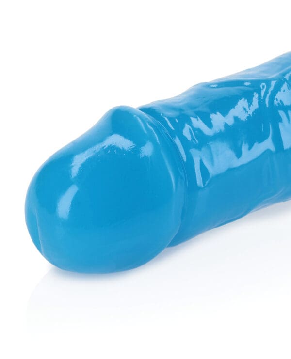 Shots RealRock 15" Double Dong Glow in the Dark - Neon Blue - Image 4