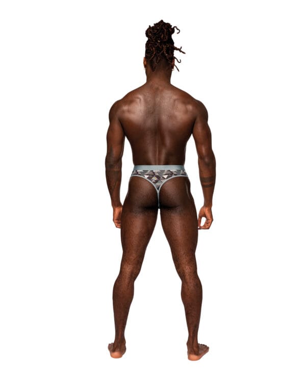 Sheer Prints Mesh Poly Spandex Thong Optical L/XL - Image 2