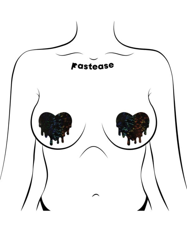 Pastease Premium Melty Heart - Black O/S - Image 3