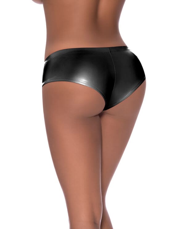 Club Candy Low Rise Split Crotch Boy Short Black S/M - Image 2