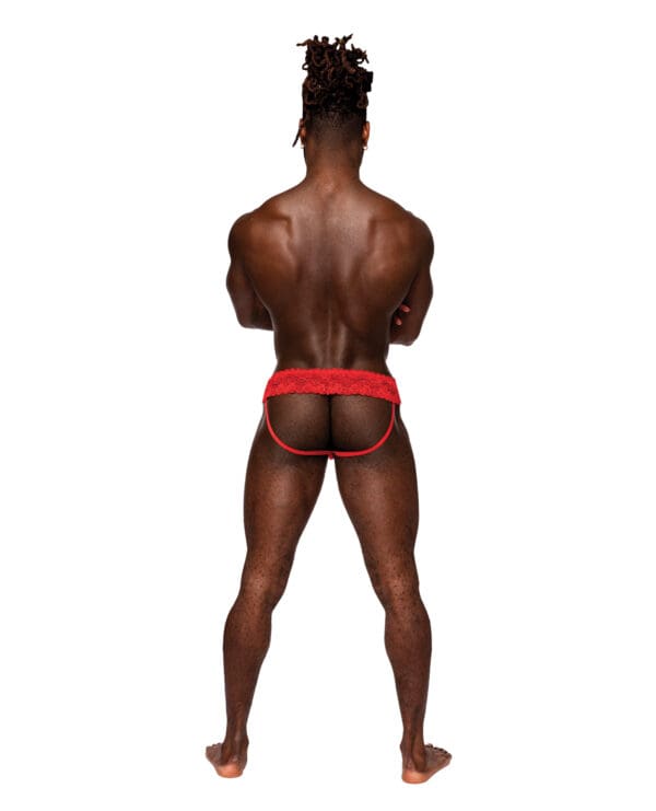 Sassy Lace Skirt Jock Red L/XL - Image 2