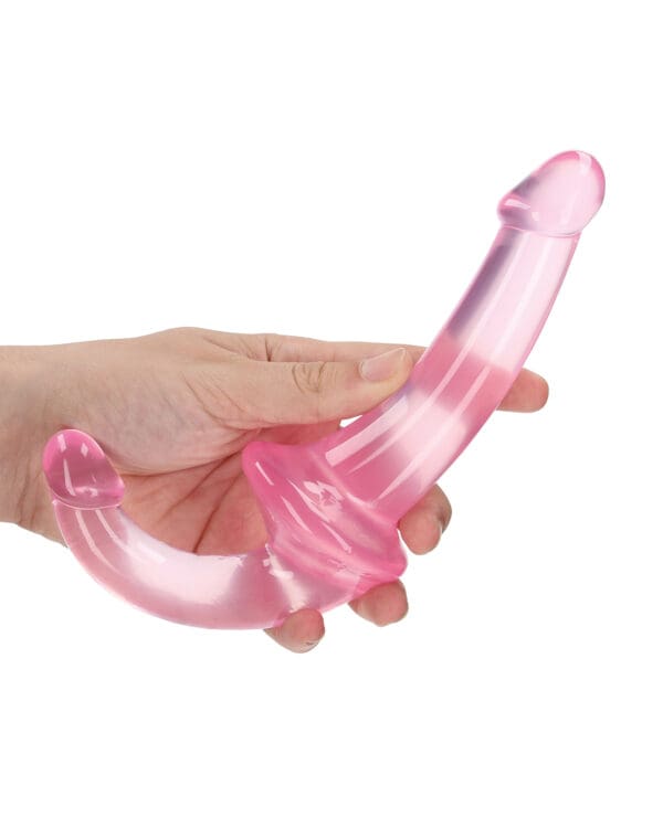 Shots RealRock Crystal Clear 6" Strapless Strap-On - Pink - Image 5
