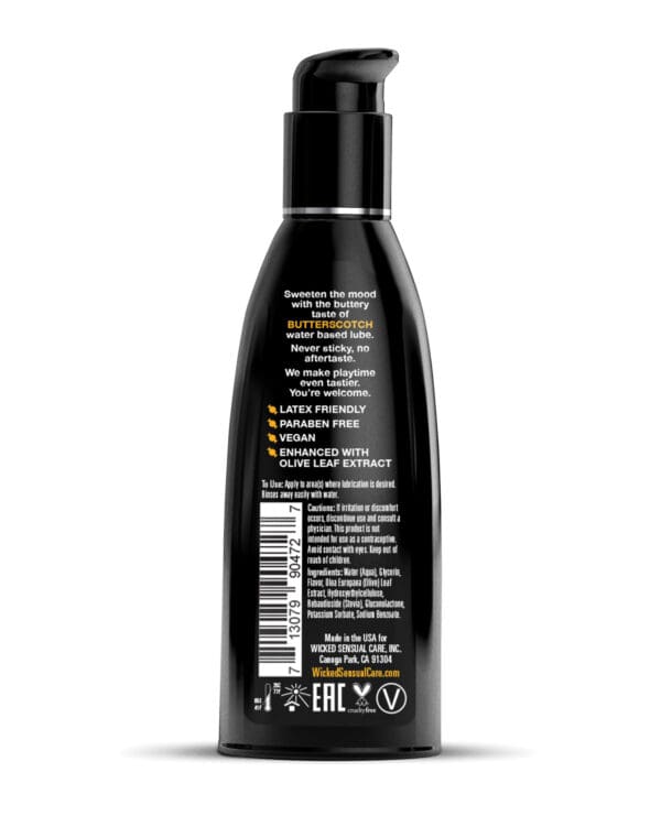 Wicked Sensual Care Aqua Water Based Lubricant - 2 oz Butterscotch - Image 2