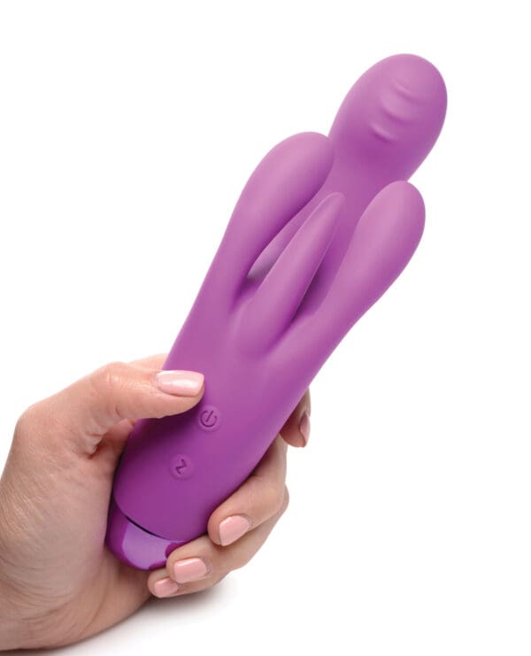 Bang! 10X Triple Rabbit Vibrator - Purple - Image 5