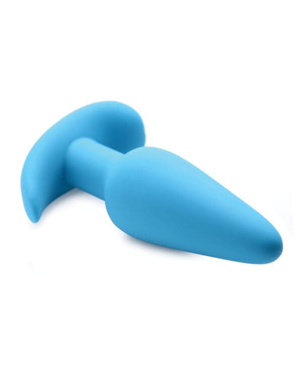 Bang! 21X Vibrating Silicone Butt Plug w/Remote - Blue - Image 3