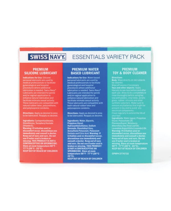 Swiss Navy Essentials Variety Pack of 3 - 1 oz - Image 3