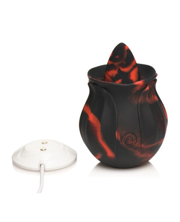 Bloomgasm The Rose Fondle 10X Massaging Clit Stimulator - Black - Image 4
