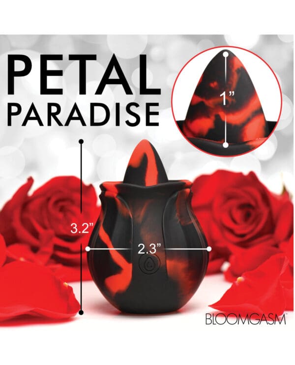 Bloomgasm The Rose Fondle 10X Massaging Clit Stimulator - Black - Image 5