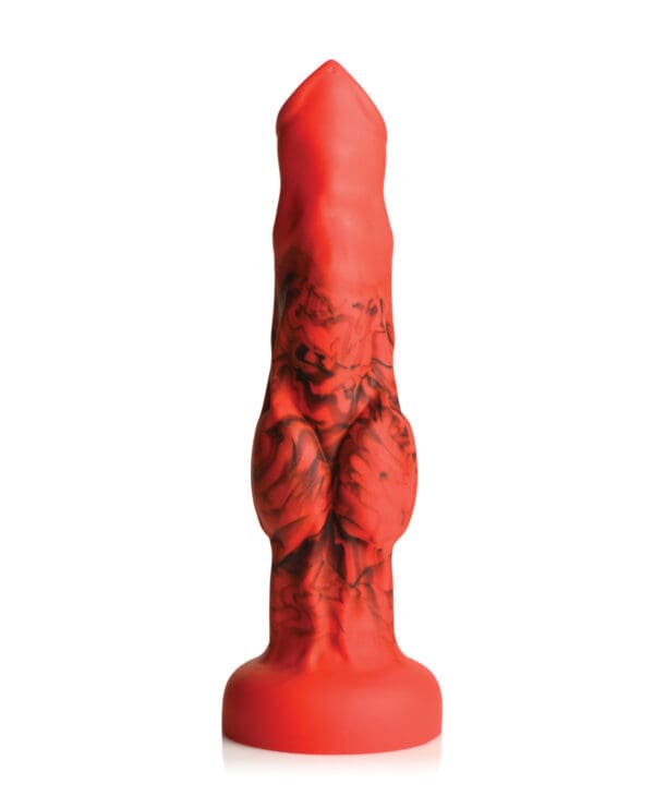 Creature Cocks Fire Hound Silicone Dildo - Small Red - Image 3