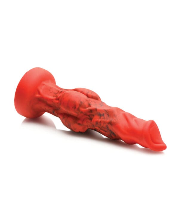 Creature Cocks Fire Hound Silicone Dildo - Small Red - Image 4