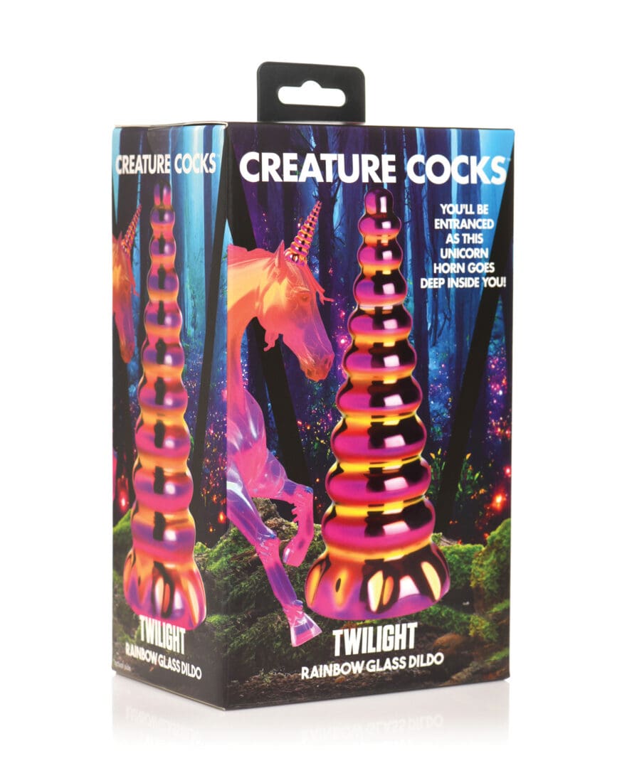 Creature Cocks Twilight Rainbow Glass Dildo