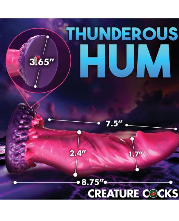 Creature Cocks Xenox Vibrating Silicone Dildo w/Remote - Pink/Purple - Image 4