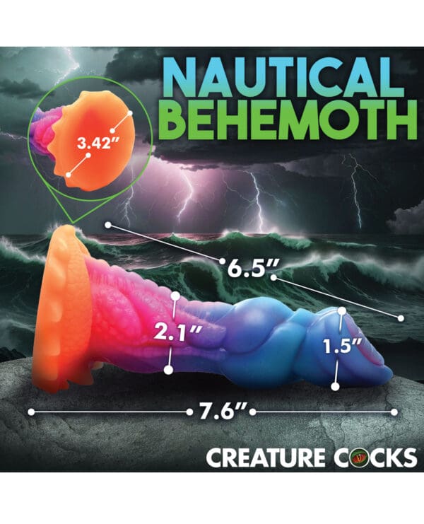 Creature Cocks Glow-in-the-Dark Aqua-Cock Silicone Dildo - Image 5