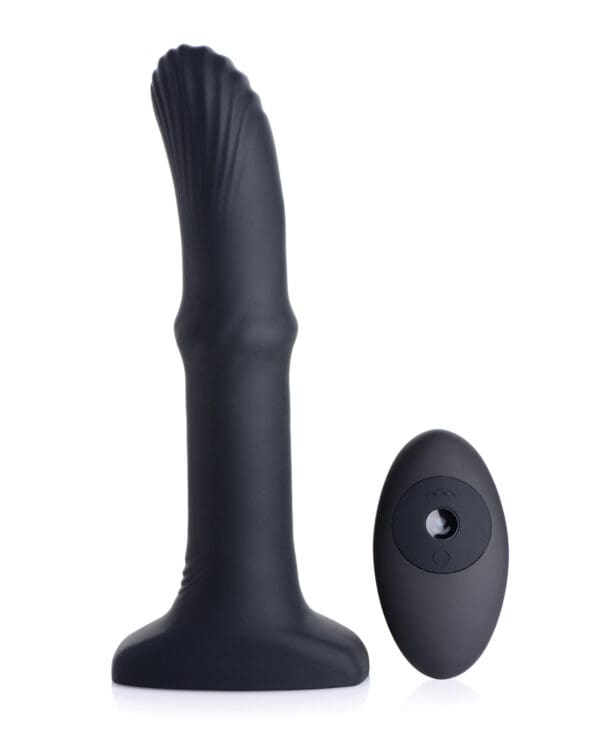 ThunderPlugs Sliding Shaft Silicone Vibrator w/Remote - Black - Image 2
