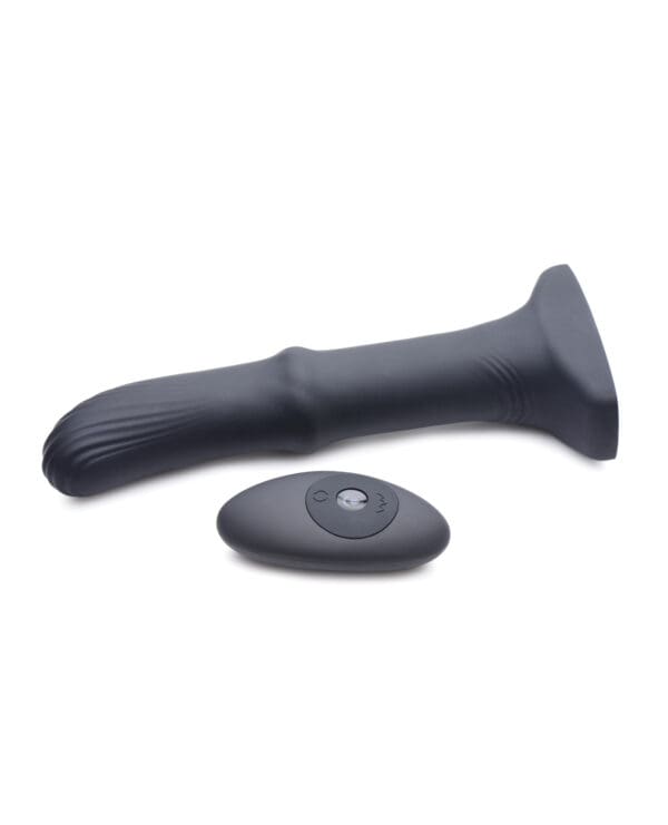 ThunderPlugs Sliding Shaft Silicone Vibrator w/Remote - Black - Image 3