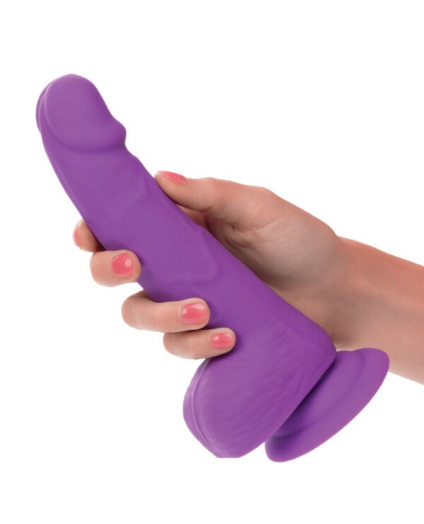 Silicone Studs Neon 6" Dildo - Purple - Image 4