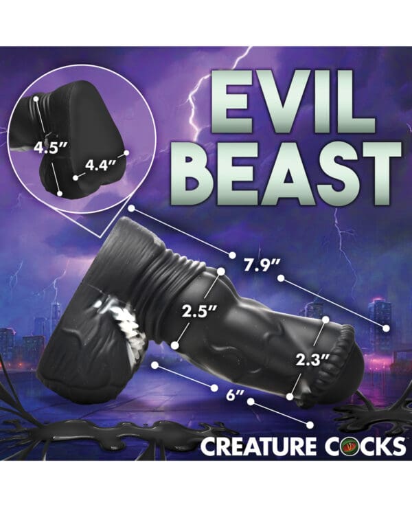 Creature Cocks Venom Silicone Dildo - Black - Image 5