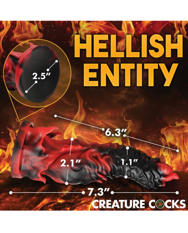 Creature Cocks Mephisto Silicone Dildo - Black/Red - Image 5