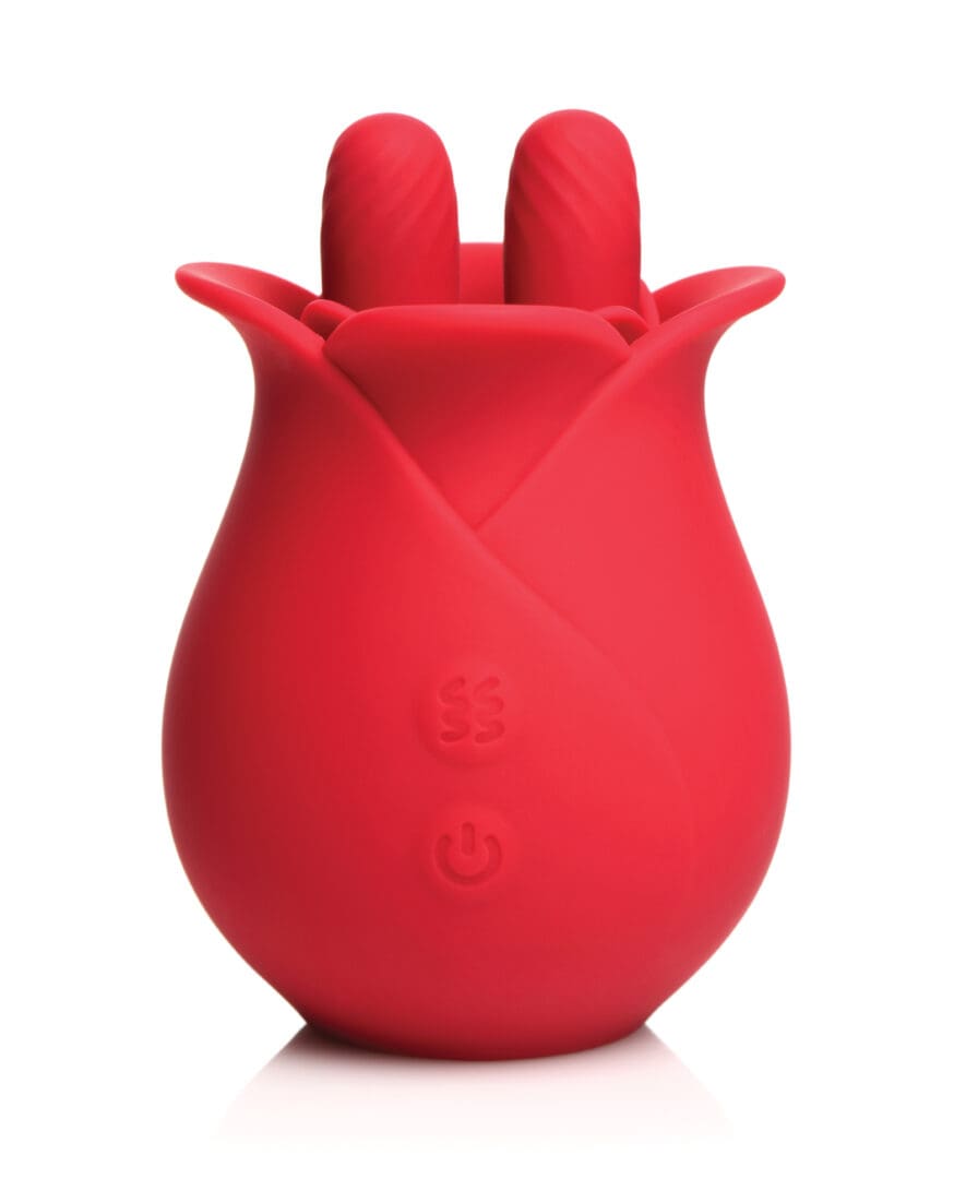 Bloomgasm The Rose Fondle 10X Massaging Clit Stimulator - Red - Image 2