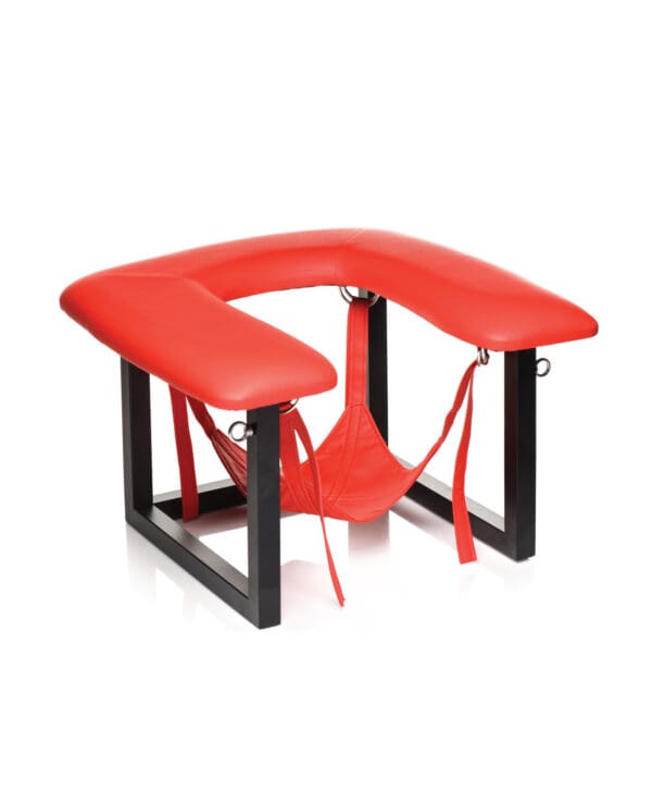 Master Series Face Rider Queening Chair - Black/Red - High Freight Costs - Image 2