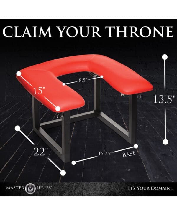 Master Series Face Rider Queening Chair - Black/Red - High Freight Costs - Image 5