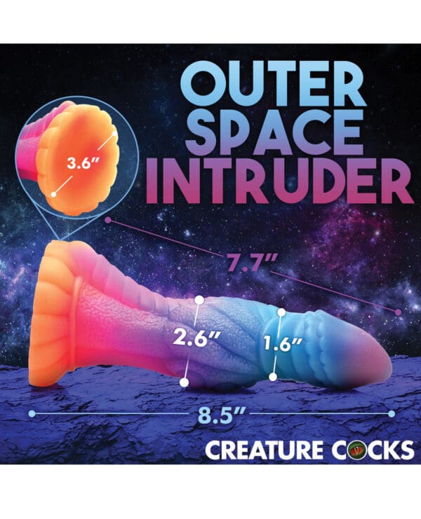 Creature Cocks Galactic Cock Alien Creature Silicone Dildo - Glow in the Dark - Image 5
