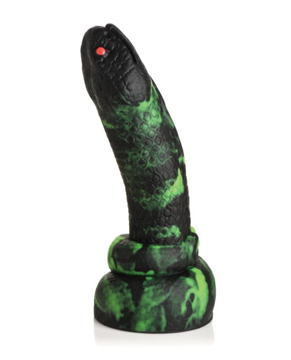 Creature Cocks Python Silicone Dildo - Black/Green - Image 4