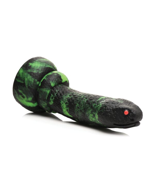 Creature Cocks Python Silicone Dildo - Black/Green - Image 5
