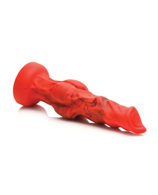 Creature Cocks Fire Hound Silicone Dildo - Medium Red - Image 4