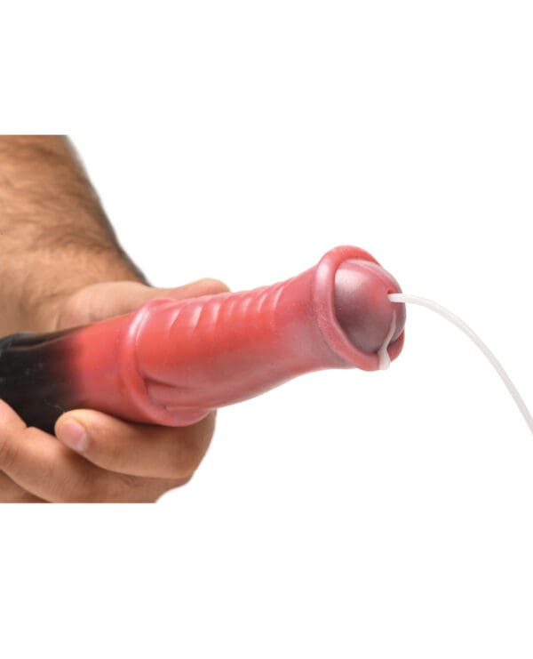 Creature Cocks Centaur Explosion Squirting Silicone Dildo - Black/Peach - Image 4
