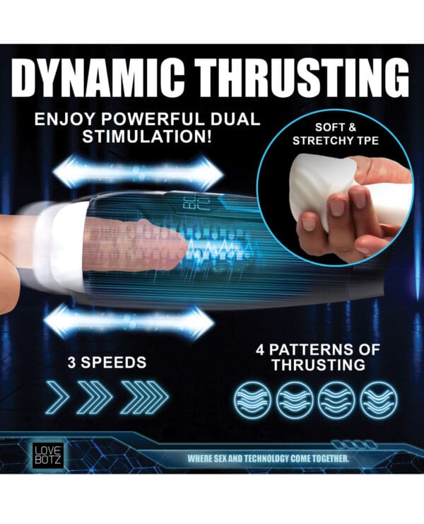 The Milker Max Thrusting & Vibrating Masturbator - Black - Image 5