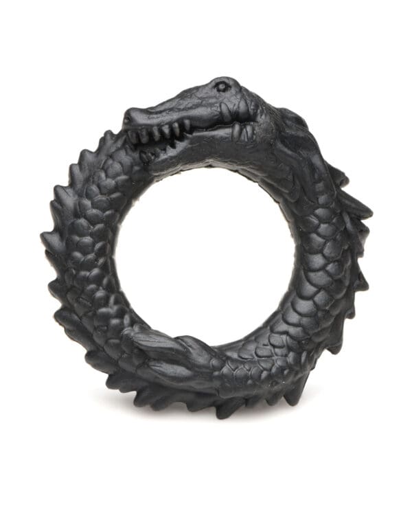 Creature Cocks Caiman Silicone Cock Ring - Black - Image 2