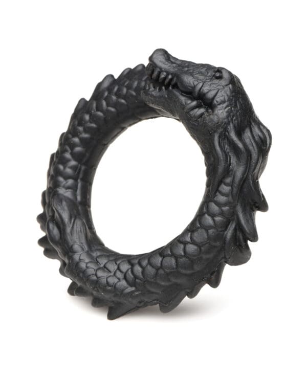 Creature Cocks Caiman Silicone Cock Ring - Black - Image 3