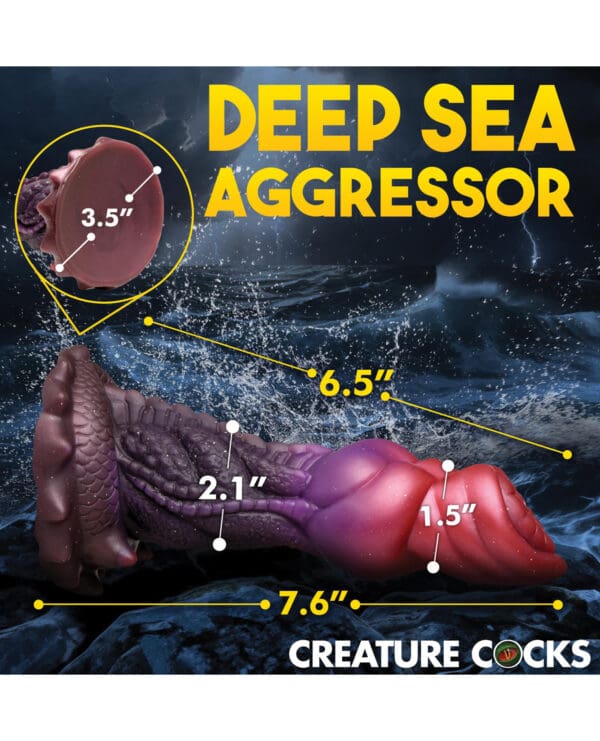 Creature Cocks Deep Diver Silicone Dildo - Multi Color - Image 5