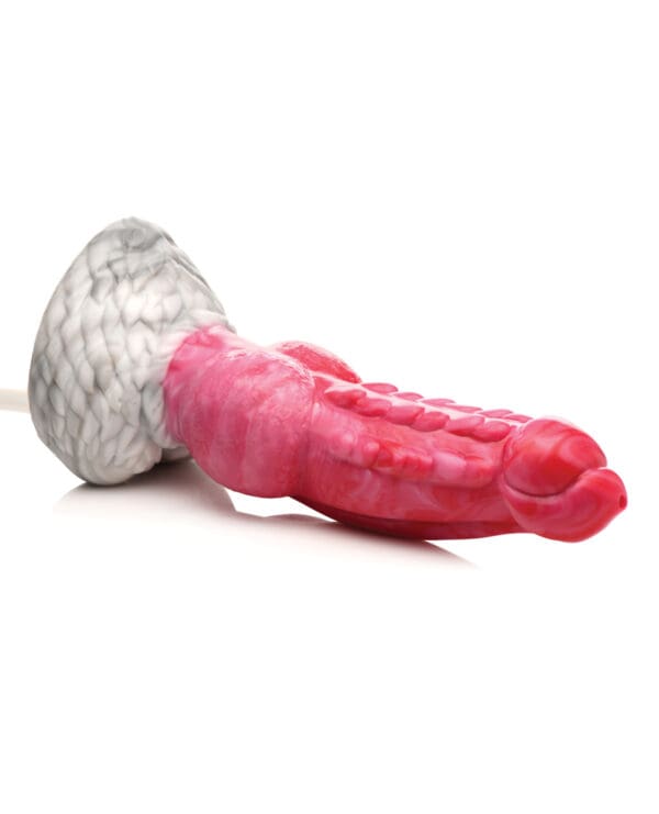 Creature Cocks Resurrector Phoenix Squirting Silicone Dildo - Red/White - Image 3