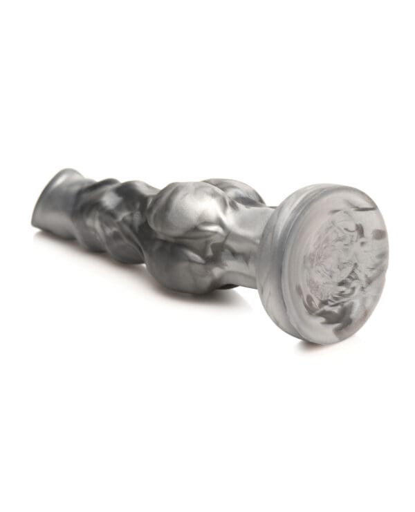 Creature Cocks Night Prowler Silicone Dildo - Small Black/Silver - Image 5