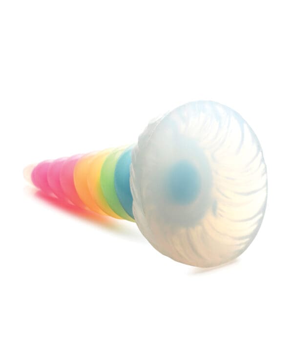 Creature Cocks Uni Glow in the Dark Silicone Dildo - Rainbow - Image 5