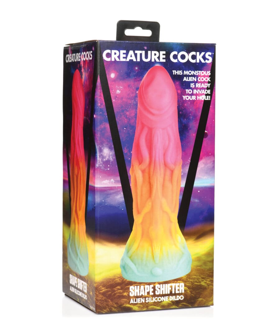 Creature Cocks Shape Shifter Alien Silicone Dildo - Multi Color