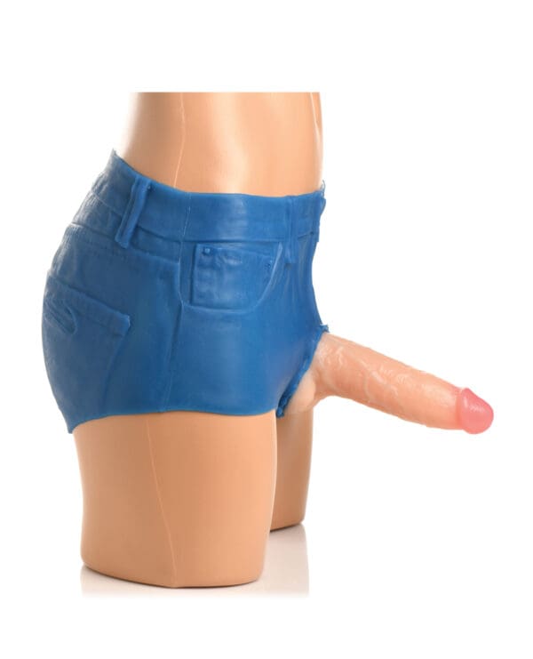 Strap U Booty Shorts 6" Silicone Dildo Strap-On Harness - Large - Image 4