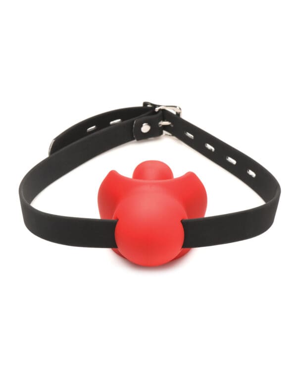Master Series Gag Order Extreme Silicone Ball Gag - Red/Black - Image 2